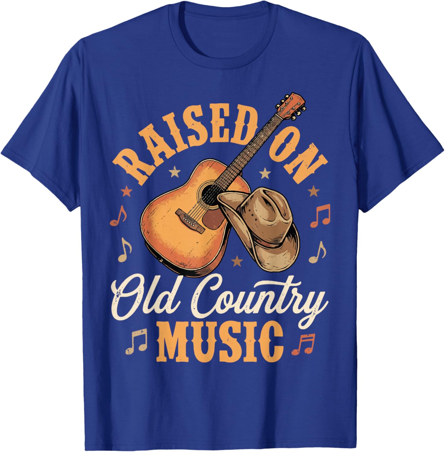 Raised On Old Country Music T-Shirt - T-Shirt | Royal