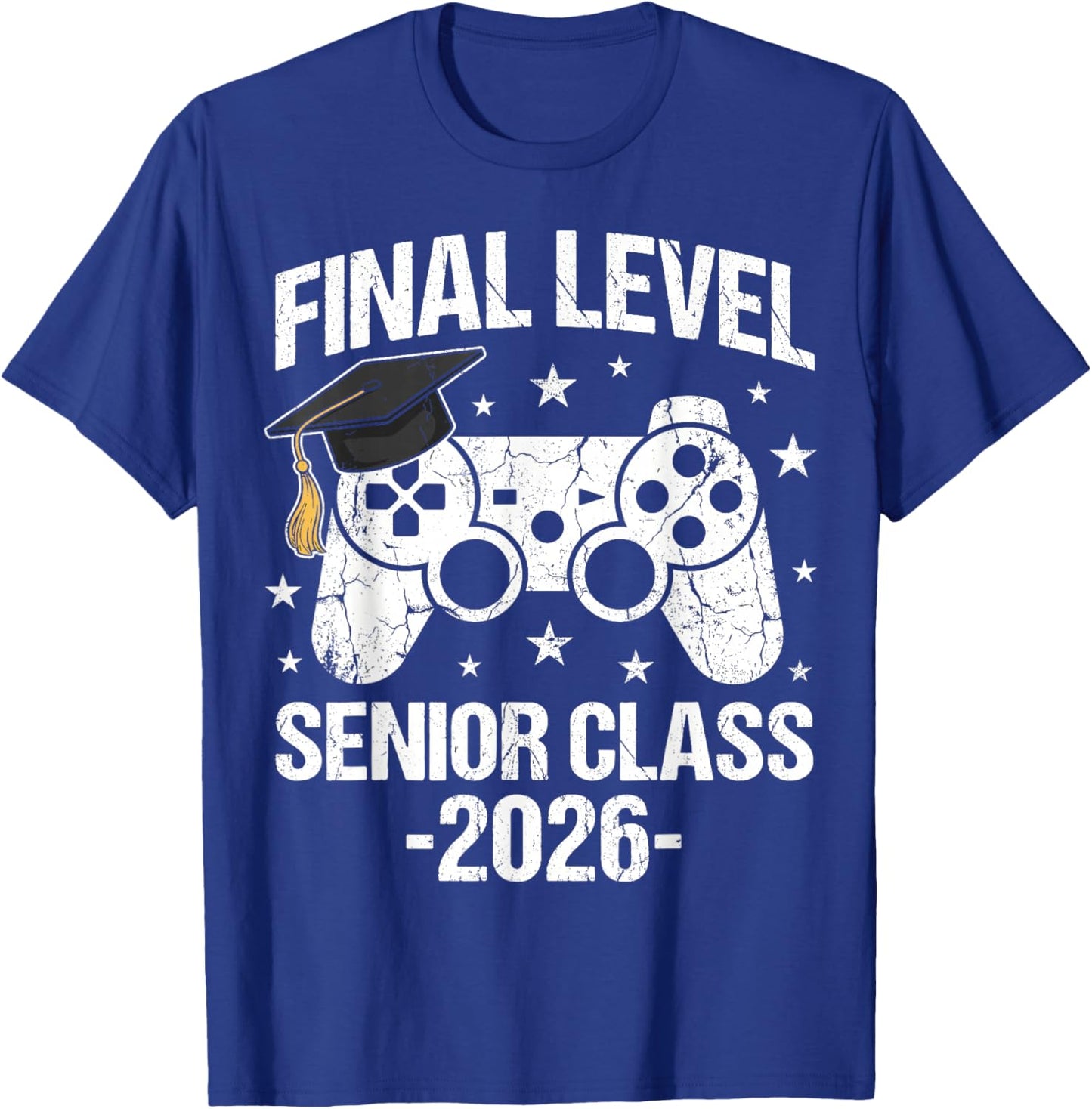 Senior 2026 Video Game Gamer Class of 2026 Graduation Grad T-Shirt - T-Shirt | Royal