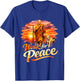 Walk for Peace Mindful Monk Spiritual Art T-Shirt - T-Shirt | Royal