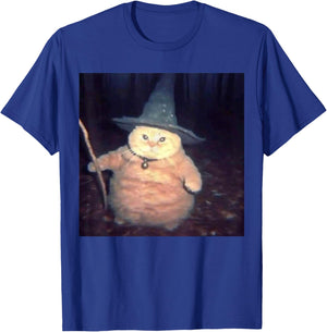 Cute Funny Cat Halloween Cat Meme Wizard Cat Weird Cat Ghost T-Shirt - T-Shirt | Royal