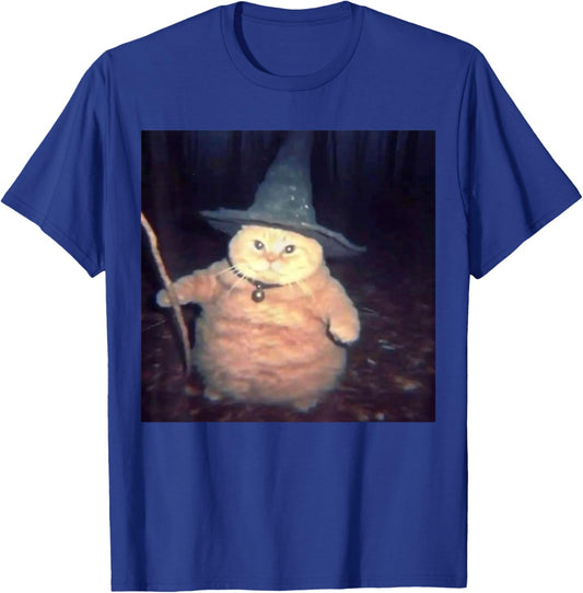 Cute Funny Cat Halloween Cat Meme Wizard Cat Weird Cat Ghost T-Shirt - T-Shirt | Royal