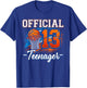 13th Birthday Official Teenager Basketball 13 Year Old Boys T-Shirt - T-Shirt | Royal