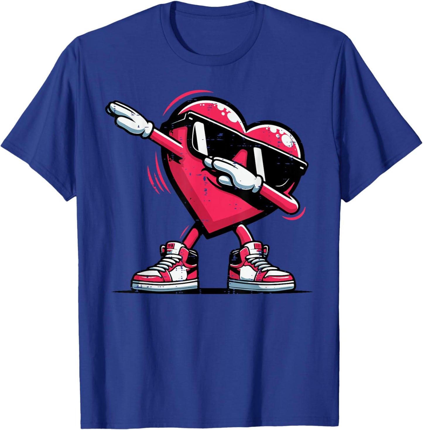 Valentines Day Heart Dab Cute Love Dance Boys Kids Men Women T-Shirt - T-Shirt | Royal