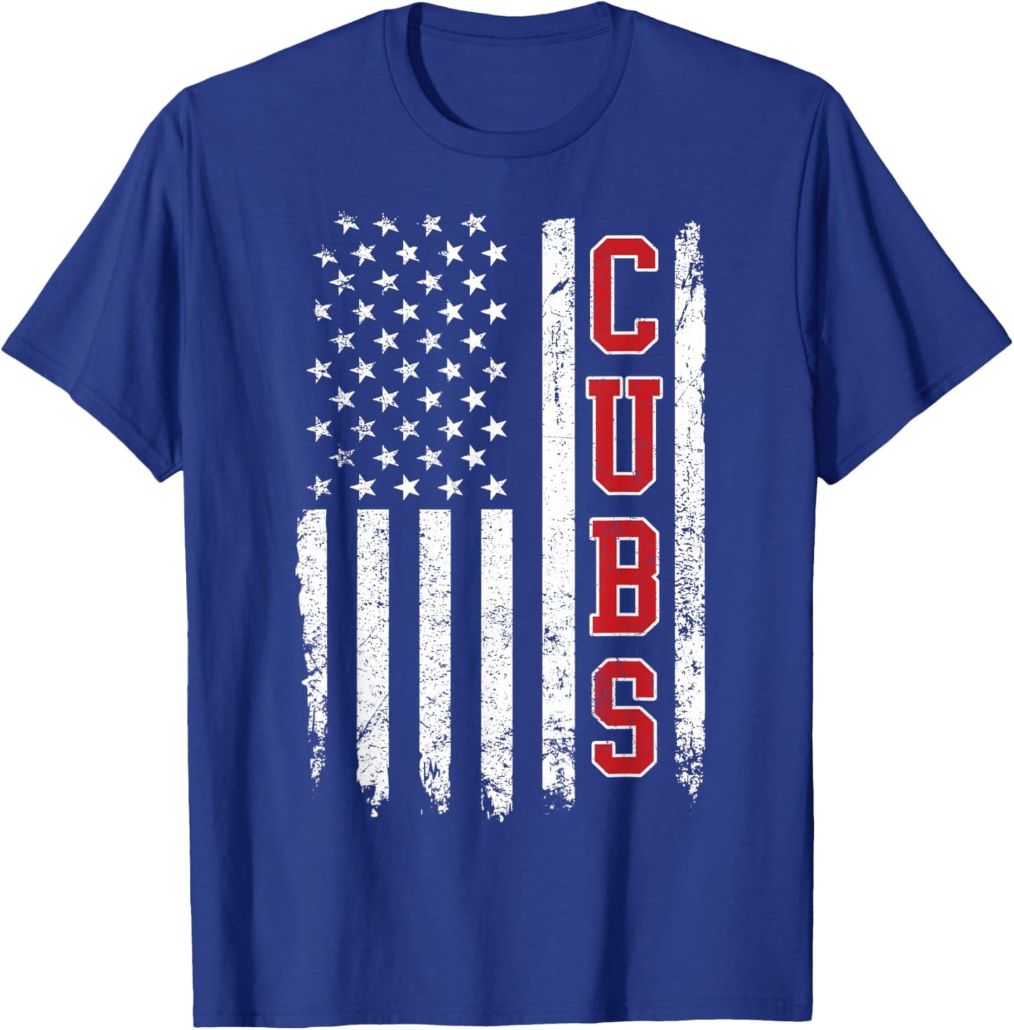 Vintage Cubs Name American US Flag Women and Kids T-Shirt - T-Shirt | Royal