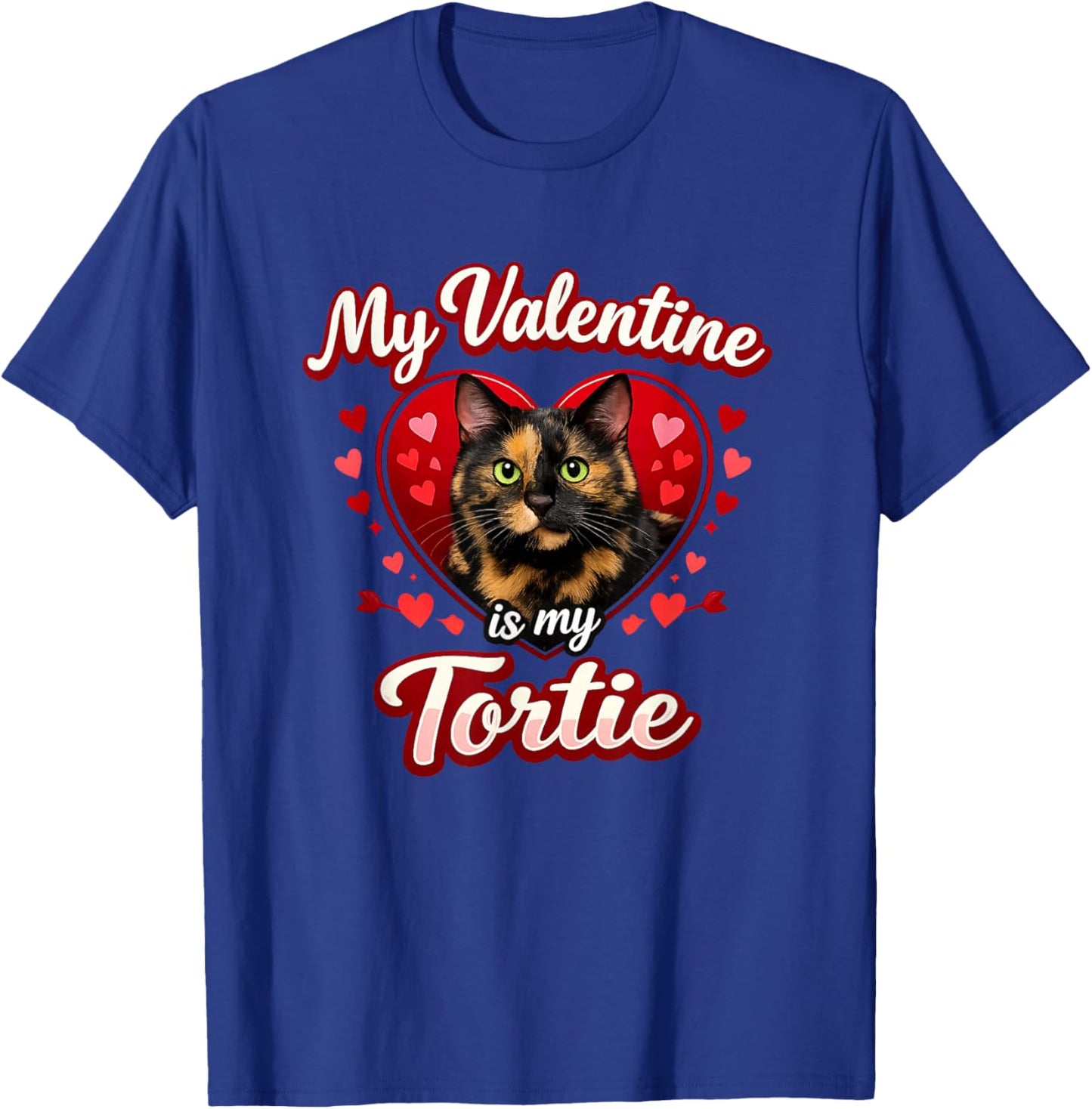 Tortoiseshell Valentine Heart Sweet Kitty Love T-Shirt - T-Shirt | Royal