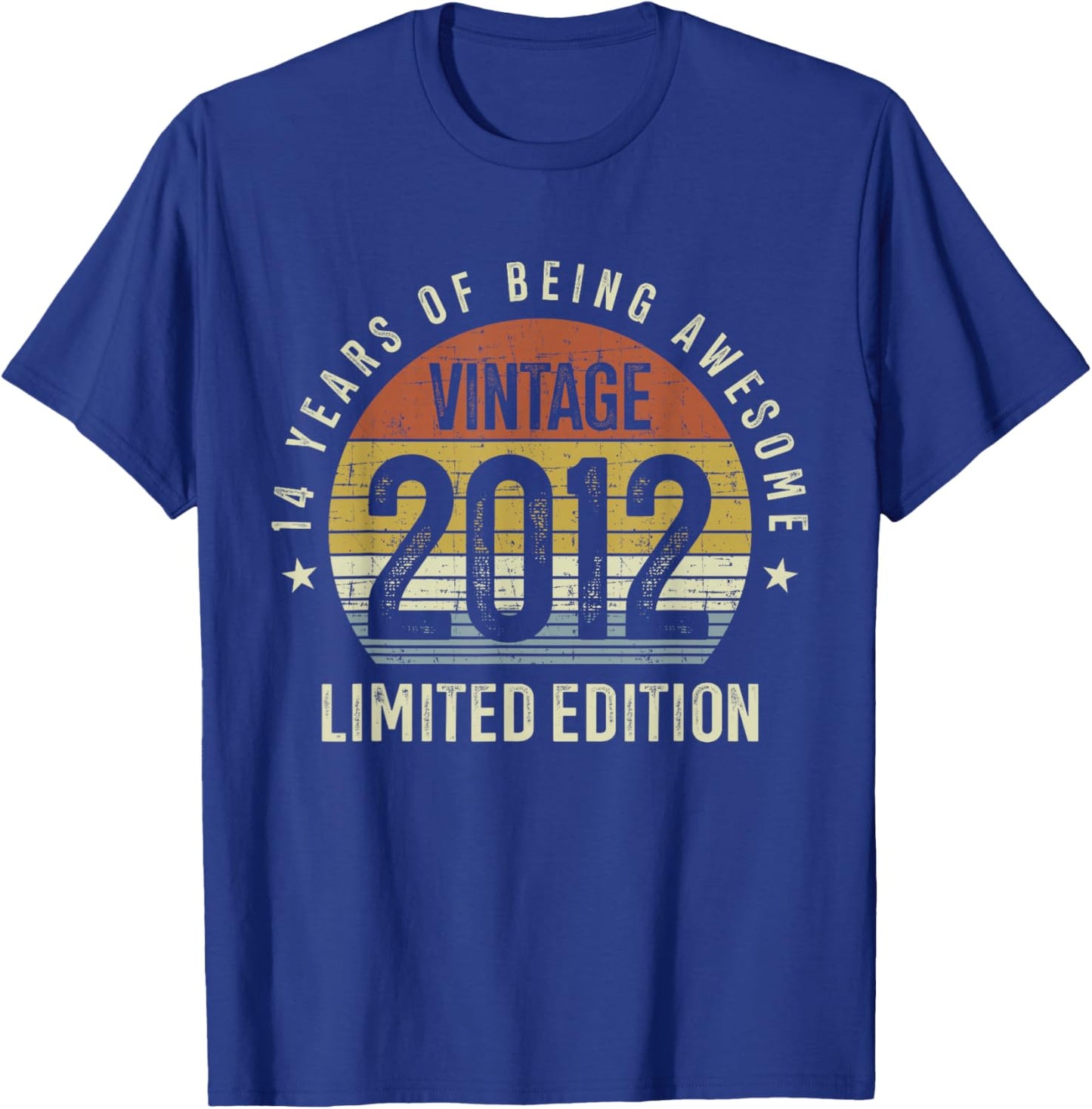 14th Birthday Vintage 2012 Limited Edition 14 Years Old T-Shirt - T-Shirt | Royal