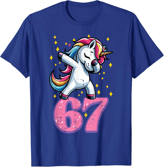 6 7 Unicorn Funny 67 Six Seven Meme Gen Alpha Kids Girls T-Shirt - T-Shirt | Royal