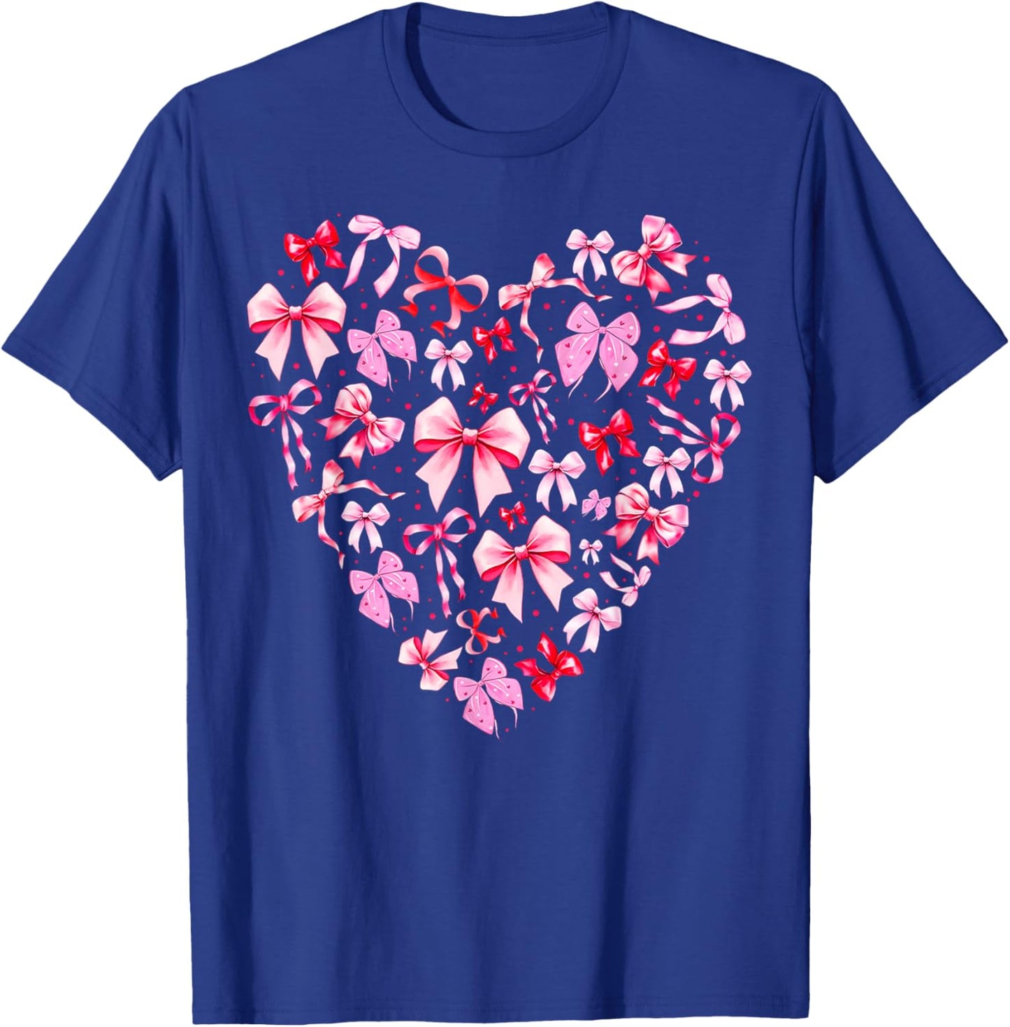 Pink Valentine Heart Coquette Bow Cupid Girl Women Kid T-Shirt - T-Shirt | Royal