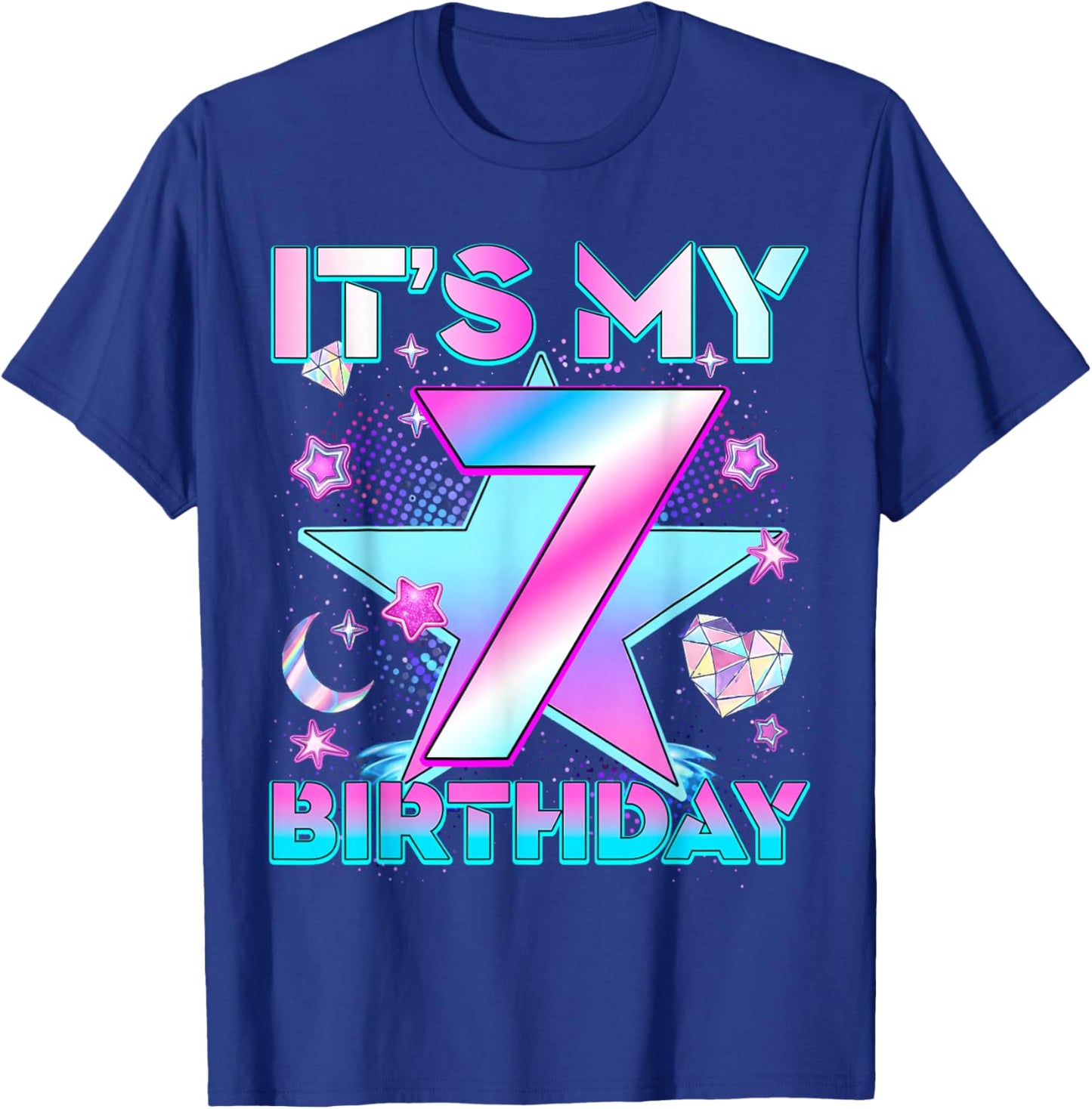 7 Years Old Birthday Kpop Kids 7Th Birthday Girls K-pop T-Shirt - T-Shirt | Royal