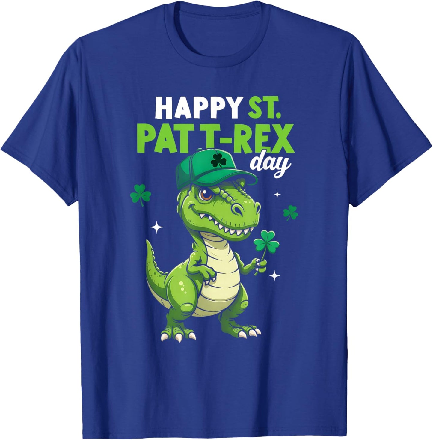 Happy St Pat Trex Day Dino St Patricks Day Toddler Boys Kids T-Shirt - T-Shirt | Royal