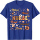 Black History Nurse Melanin PICU MBU ER L&D Confident Strong T-Shirt - T-Shirt | Royal