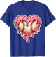 Melting Baseball Drip Heart Softball Player Lover Ice Cream T-Shirt - T-Shirt | Royal
