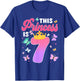 This Princess is 7 Year Old Birthday Butterfly Themed Party T-Shirt - T-Shirt | Royal