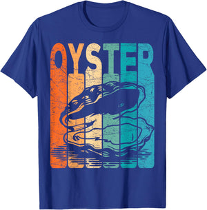 Oyster Vintage Seafood Retro Shellfish T-Shirt - T-Shirt | Royal