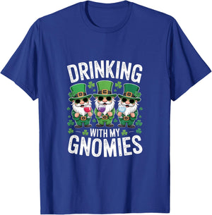 Drinking with My Gnomies St Patricks Day Gnome T-Shirt - T-Shirt | Royal