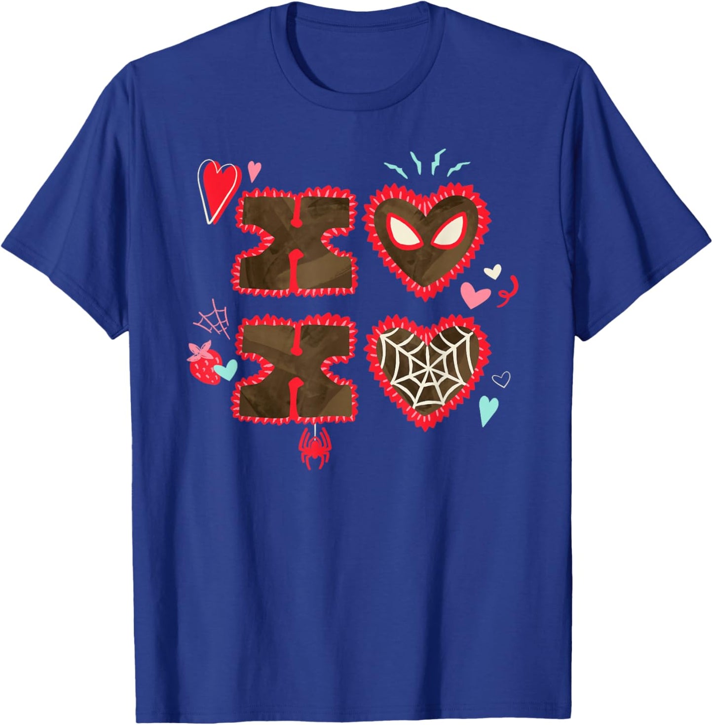 Marvel Spider-Man XOXO Valentine's Day Heart Gift T-Shirt - T-Shirt | Royal