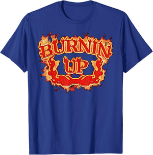 Burnin Up Flames Vintage T-Shirt - T-Shirt | Royal
