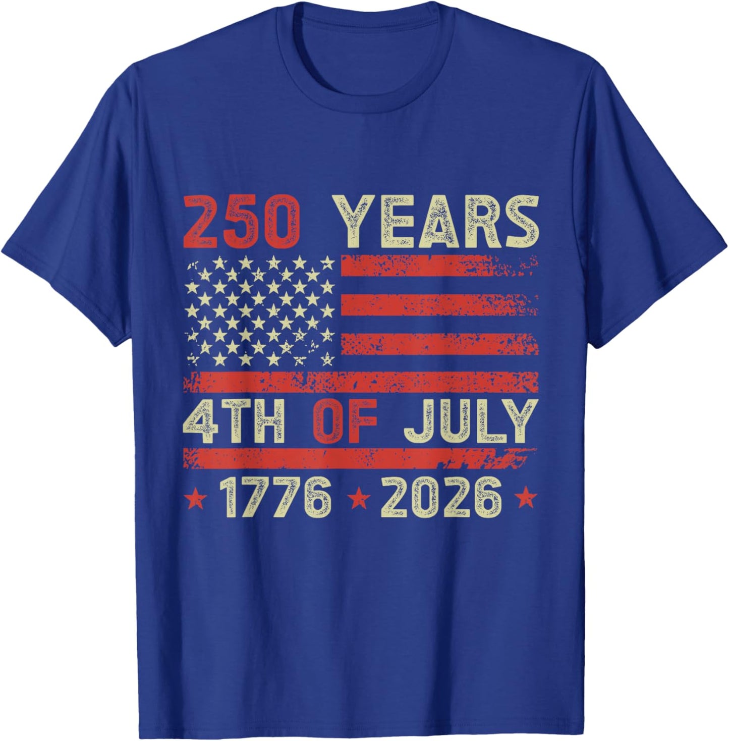 250th Anniversary 4th of July 2026 USA 250th Anniversary T-Shirt - T-Shirt | Royal