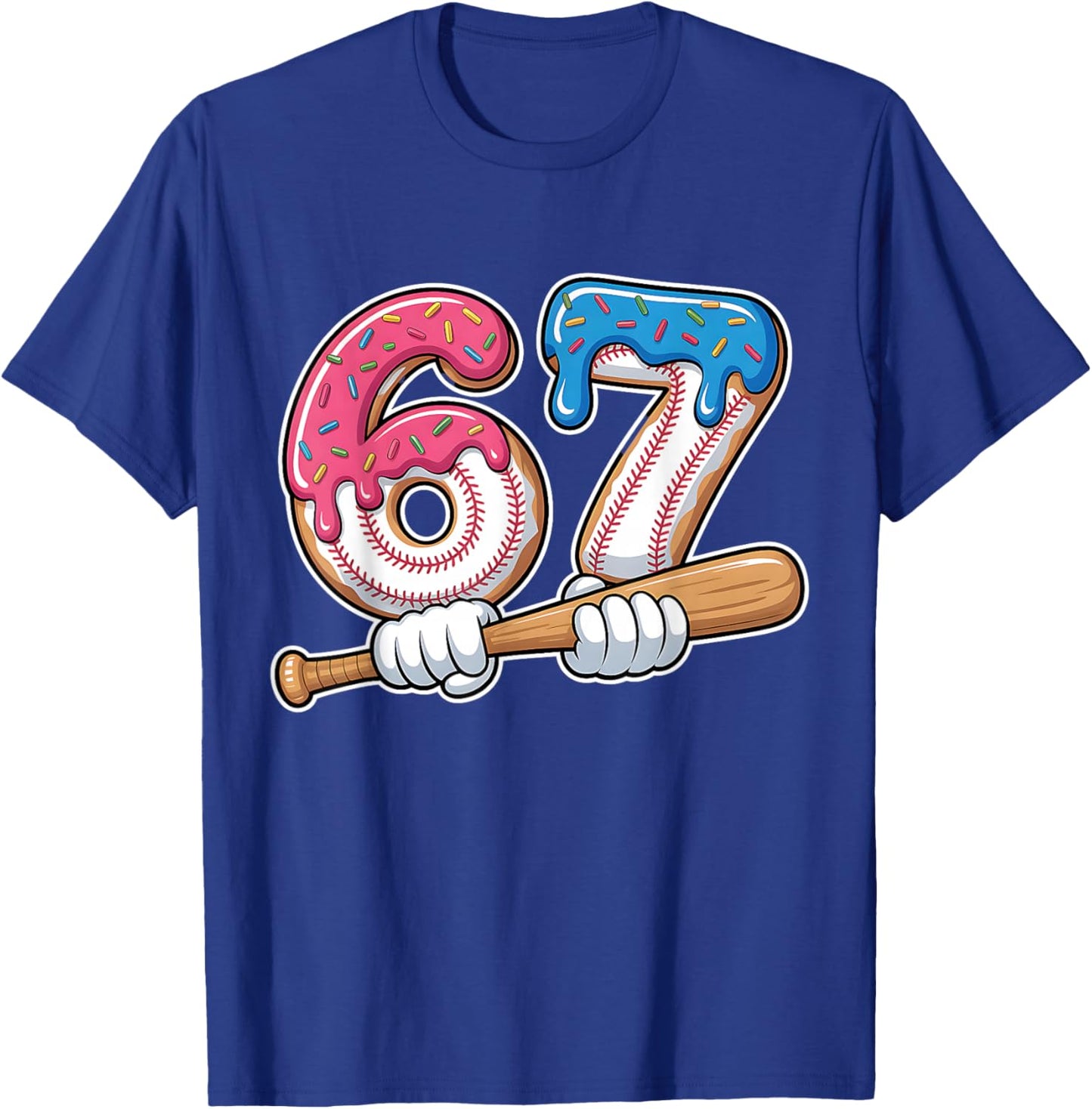 Baseball 67 Kids Ice Cream Drip Six Seven Youth Boys T-Shirt - T-Shirt | Royal