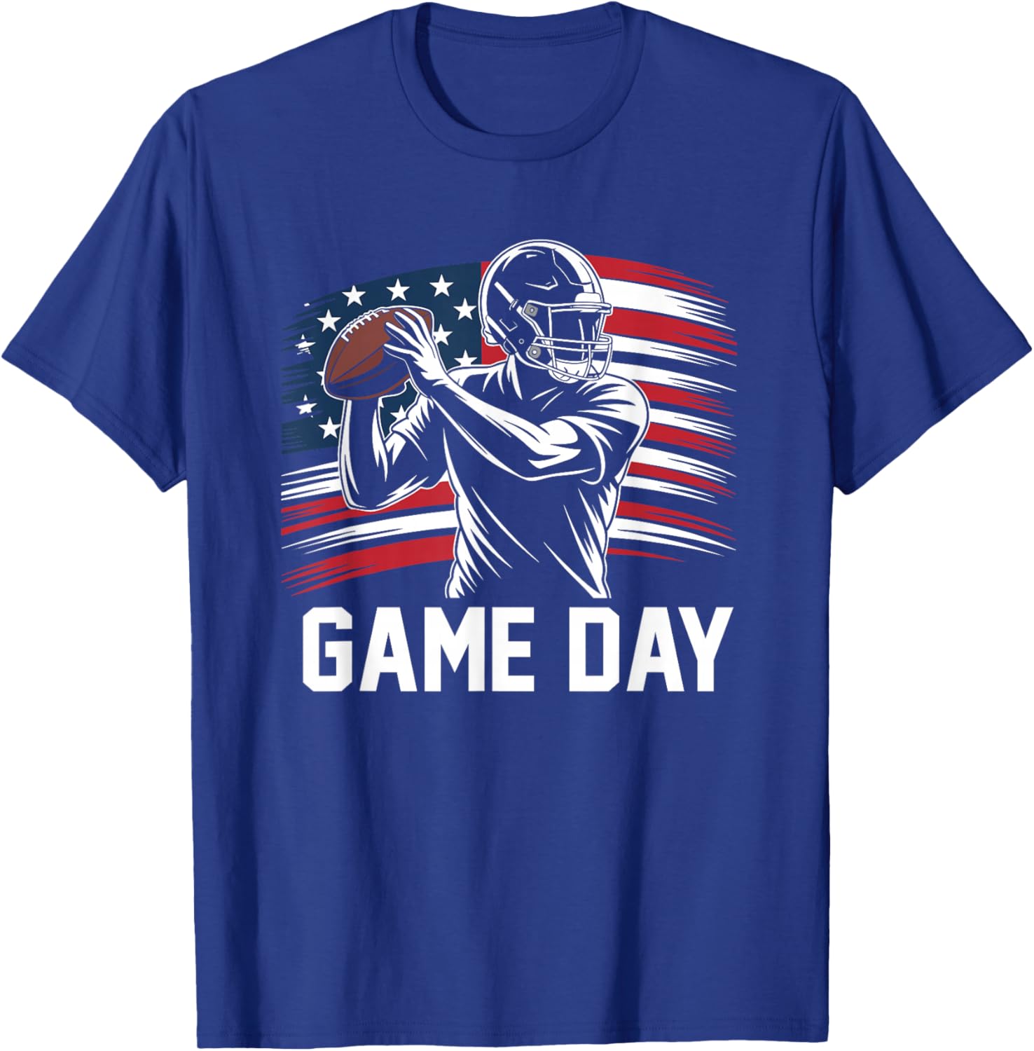 Game Day American Football Player Team Coach Men Women Boys T-Shirt - T-Shirt | Royal