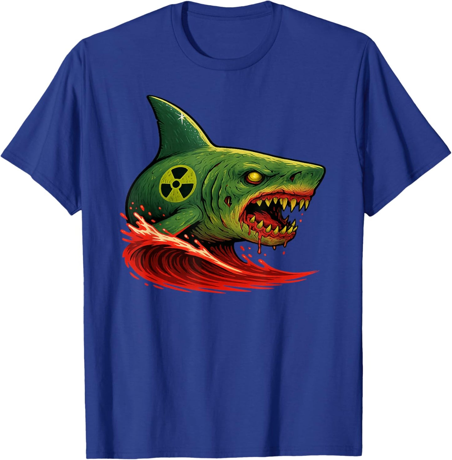 Zombie Bio-Hazard Shark Graphic T-Shirt - T-Shirt | Royal