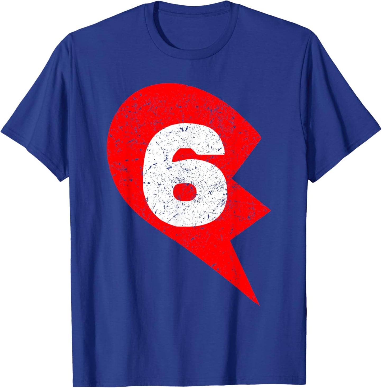 Number 6 Funny Matching Couple Friends Valentines Heart 67 T-Shirt - T-Shirt | Royal