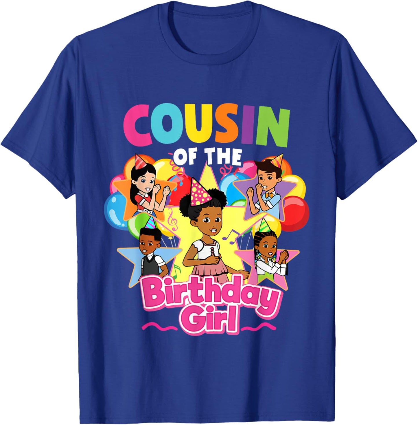 Cousin Birthday Girl Gracie Pink Doll Family Decorations T-Shirt - T-Shirt | Royal