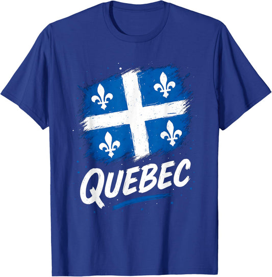 Quebec Flag Canadian Quebecois Quebecer Pride T-Shirt - T-Shirt | Royal