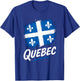 Quebec Flag Canadian Quebecois Quebecer Pride T-Shirt - T-Shirt | Royal