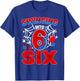 Swinging Into 6 Year Old Boy Funny 6th Spider Birthday Party T-Shirt - T-Shirt | Royal