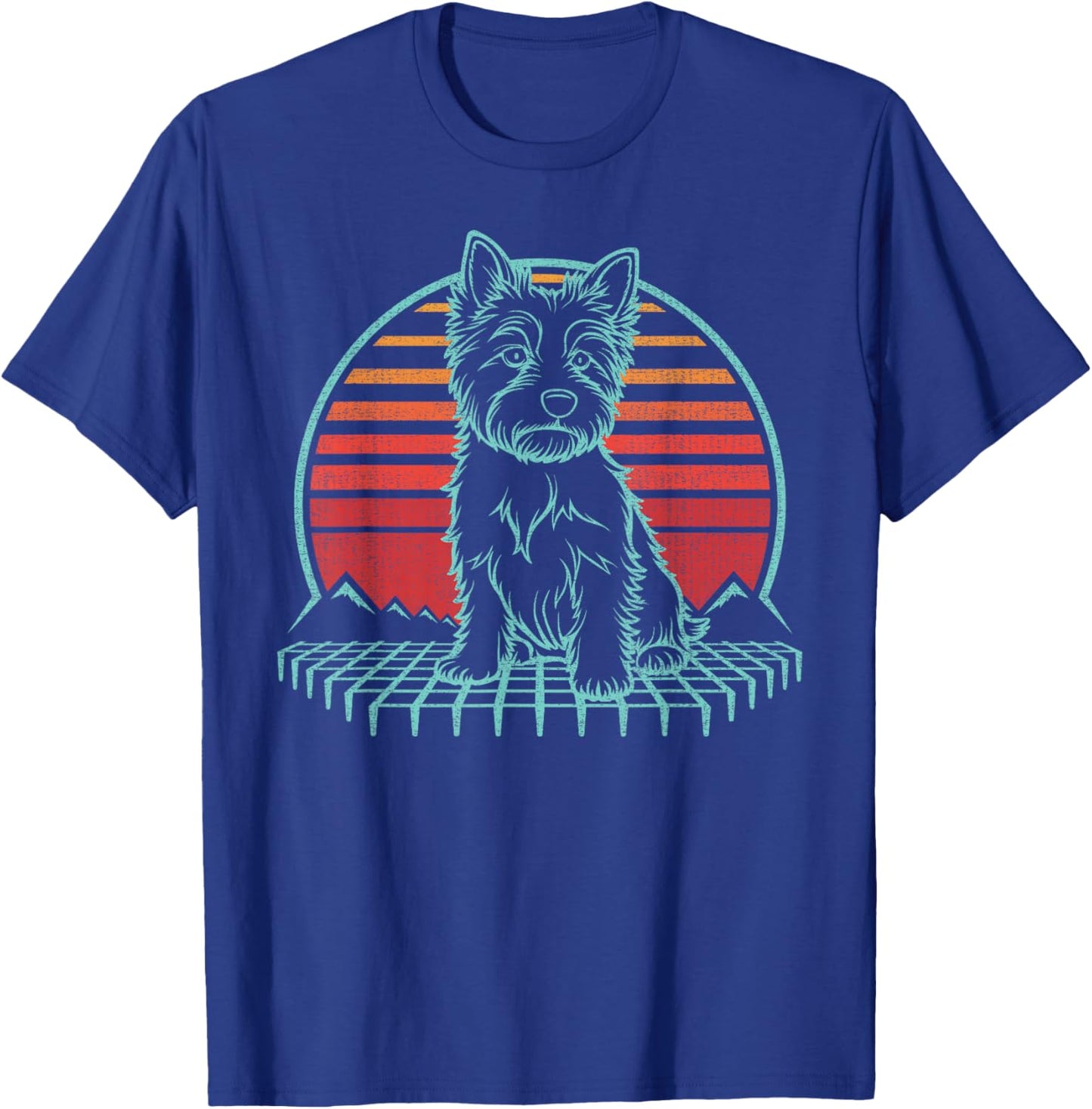 West Highland White Terrier Westie Retro Vintage 80s T-Shirt - T-Shirt | Royal