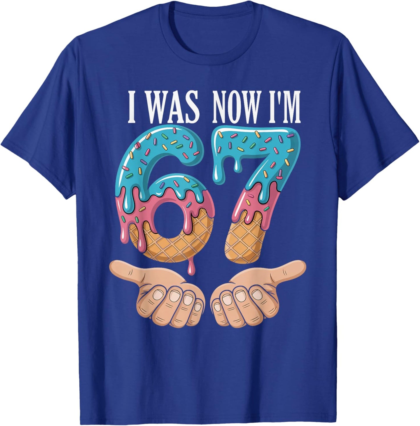 I was 6 Now I’m 7 Funny Birthday Girl Kids Seven Years Old T-Shirt - T-Shirt | Royal