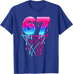 Basketball Ice Cream Drip Sport Bball T-Shirt - T-Shirt | Royal