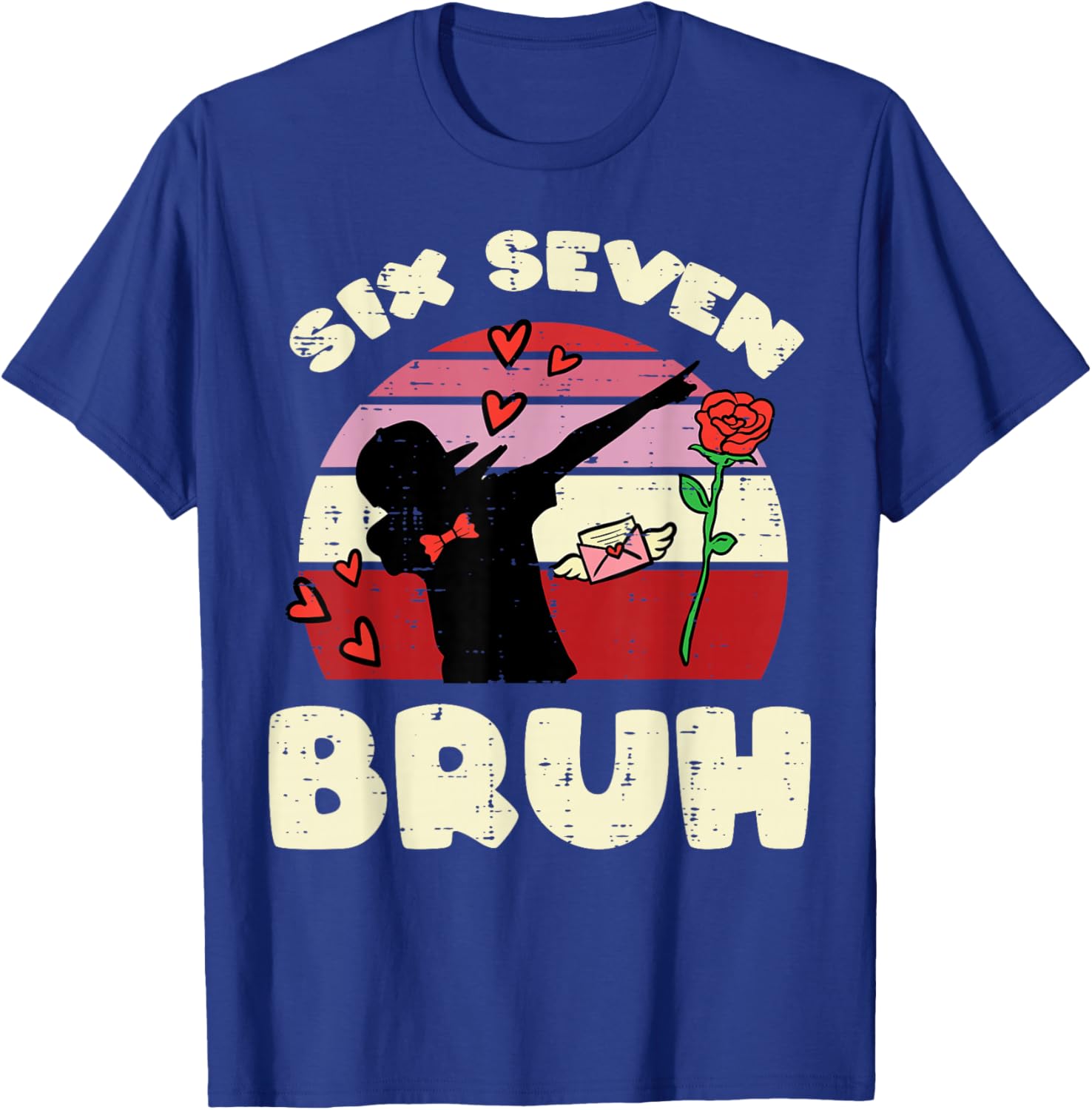 Six Seven Bruh Dab 6 7 Valentines Day 67 Kids Boys Youth T-Shirt - T-Shirt | Royal