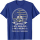My Grandson is My Hero Proud Sailor Grandma Family Matching T-Shirt - T-Shirt | Royal