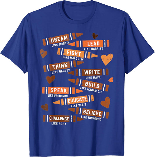 Black History Month Martin African Women Men Kids T-Shirt - T-Shirt | Royal