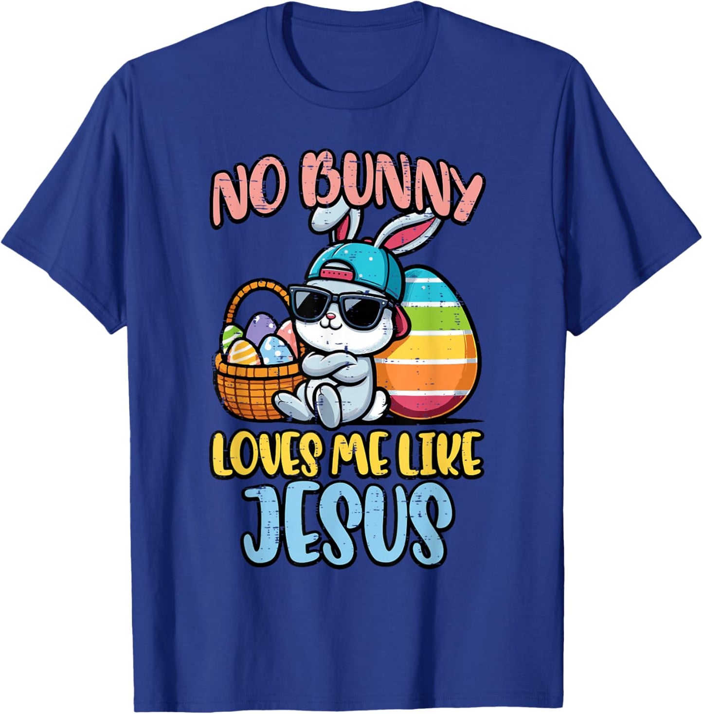 No Bunny Loves Me Like Jesus Easter Christian Boys Kids Men T-Shirt - T-Shirt | Royal