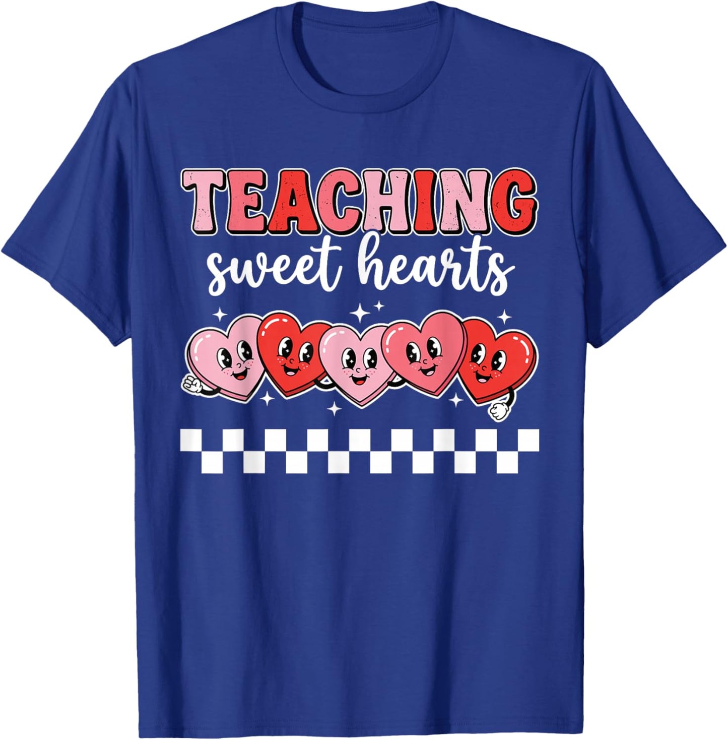 Teaching Sweet Hearts Cute Valentine Teacher T-Shirt - T-Shirt | Royal