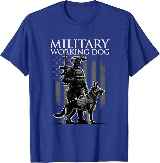 Military Working Dog Tactical Operator GSD T-Shirt - T-Shirt | Royal