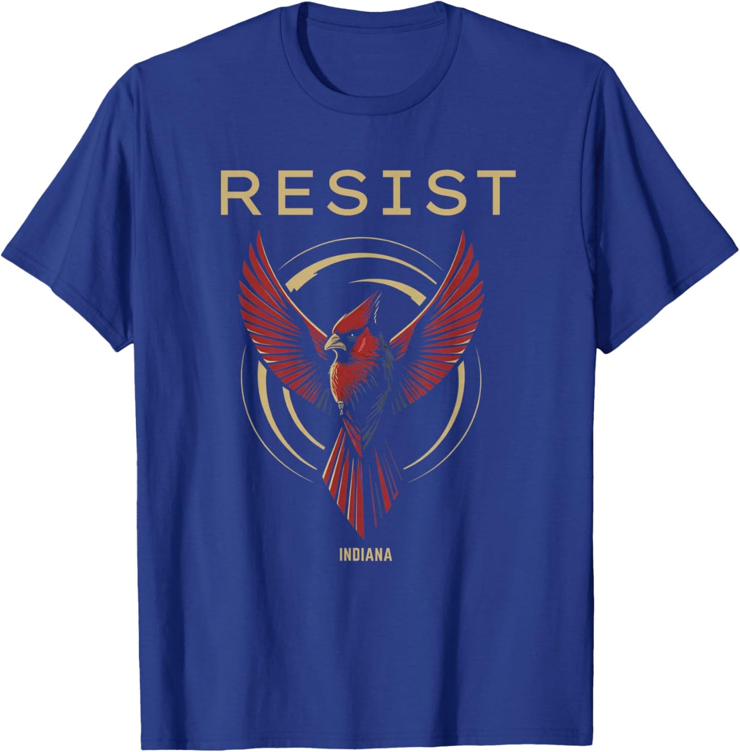 Indiana Resist 2026 Symbol of Rebel Alliance Red Cardinal T-Shirt - T-Shirt | Royal
