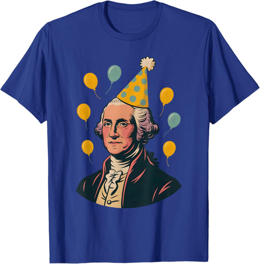 George Washington Birthday T-Shirt - T-Shirt | Royal