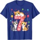 Kids 7th Birthday Girl Cats Outfit 7 Years Old T-Shirt - T-Shirt | Royal