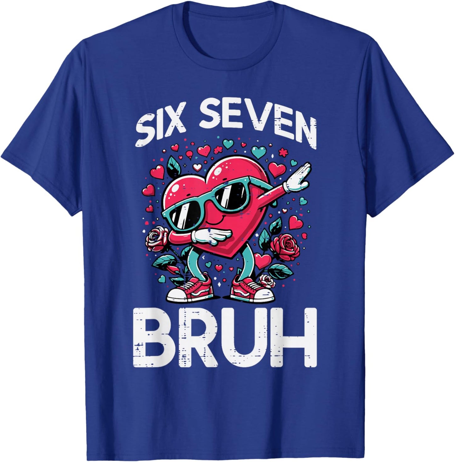 Dab Heart Six Seven Bruh 67 Valentine Meme 6 7 Kid Boy Youth T-Shirt - T-Shirt | Royal