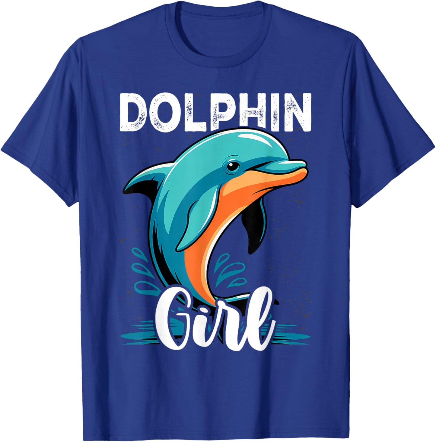 Dolphin Girl Florida Souvenir Miami Beach T-Shirt - T-Shirt | Royal