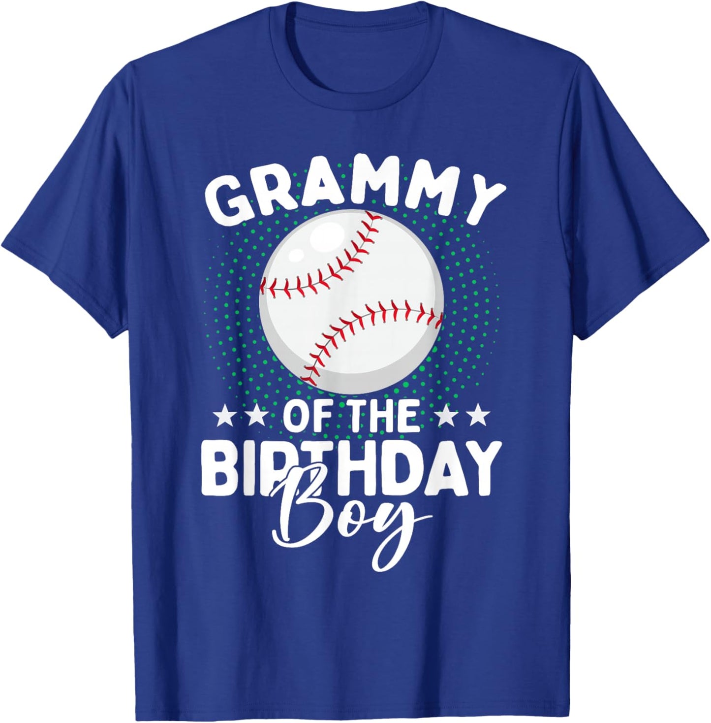 Grammy of The Birthday Boy Baseball Player Birthday T-Shirt - T-Shirt | Royal