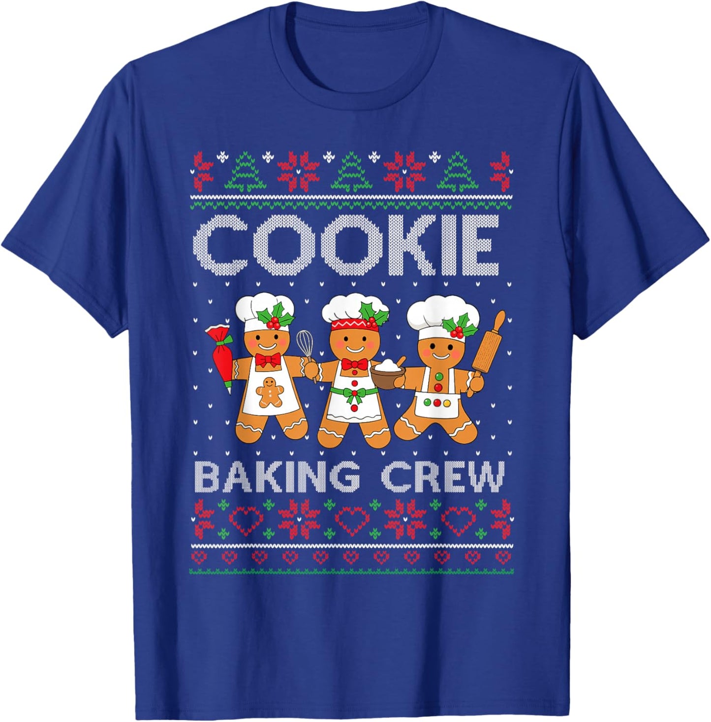 Christmas Cookie Baking Crew Family Baking Team Funny Cookie T-Shirt - T-Shirt | Royal