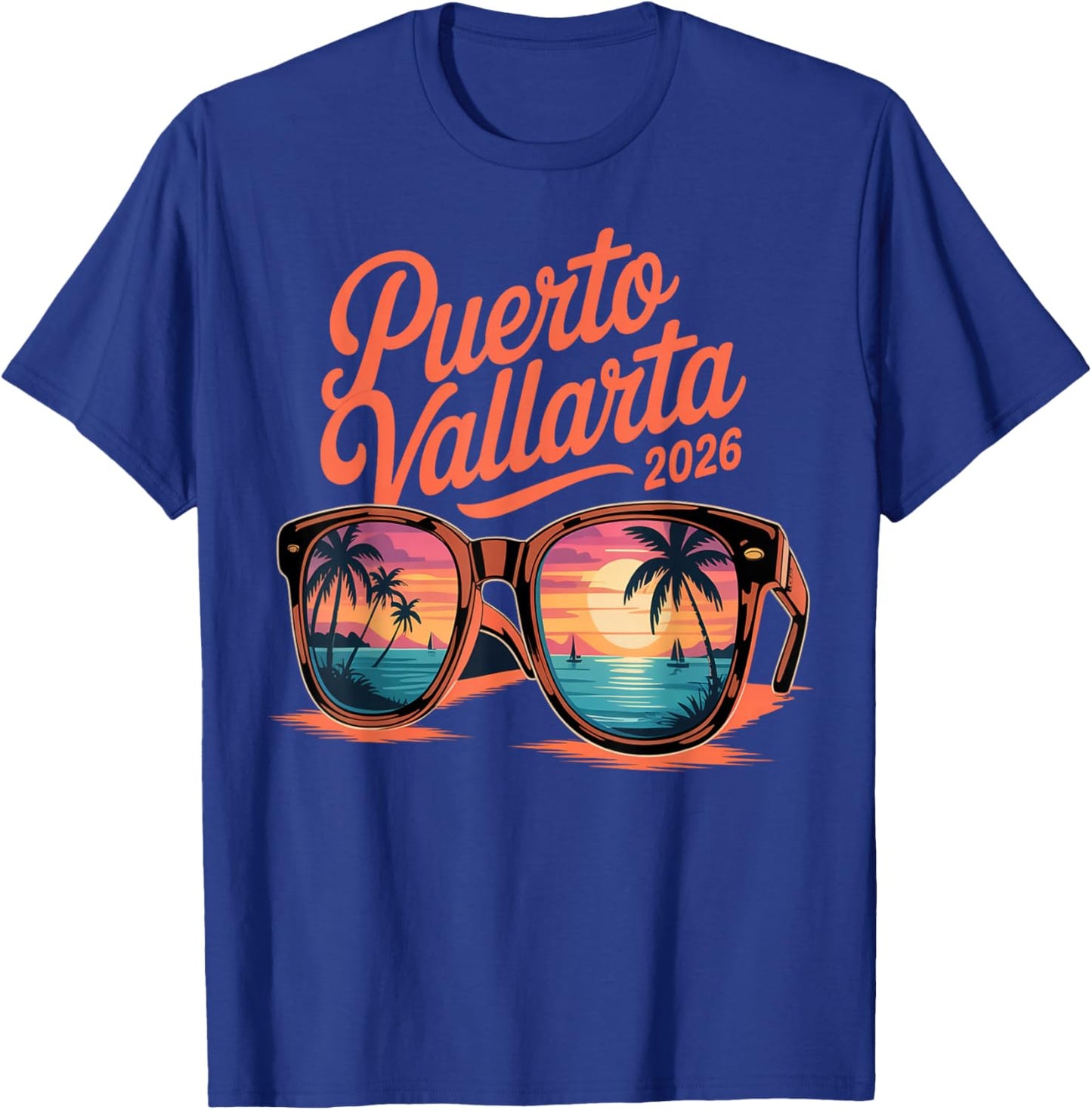Puerto Vallarta 2026 Beach Vacation Mexico Crew Souvenirs T-Shirt - T-Shirt | Royal