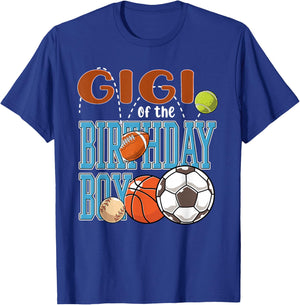 All Star Gigi of The Birthday Boy Sports Daddy Bday T-Shirt - T-Shirt | Royal
