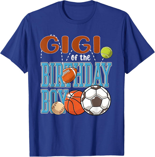 All Star Gigi of The Birthday Boy Sports Daddy Bday T-Shirt - T-Shirt | Royal