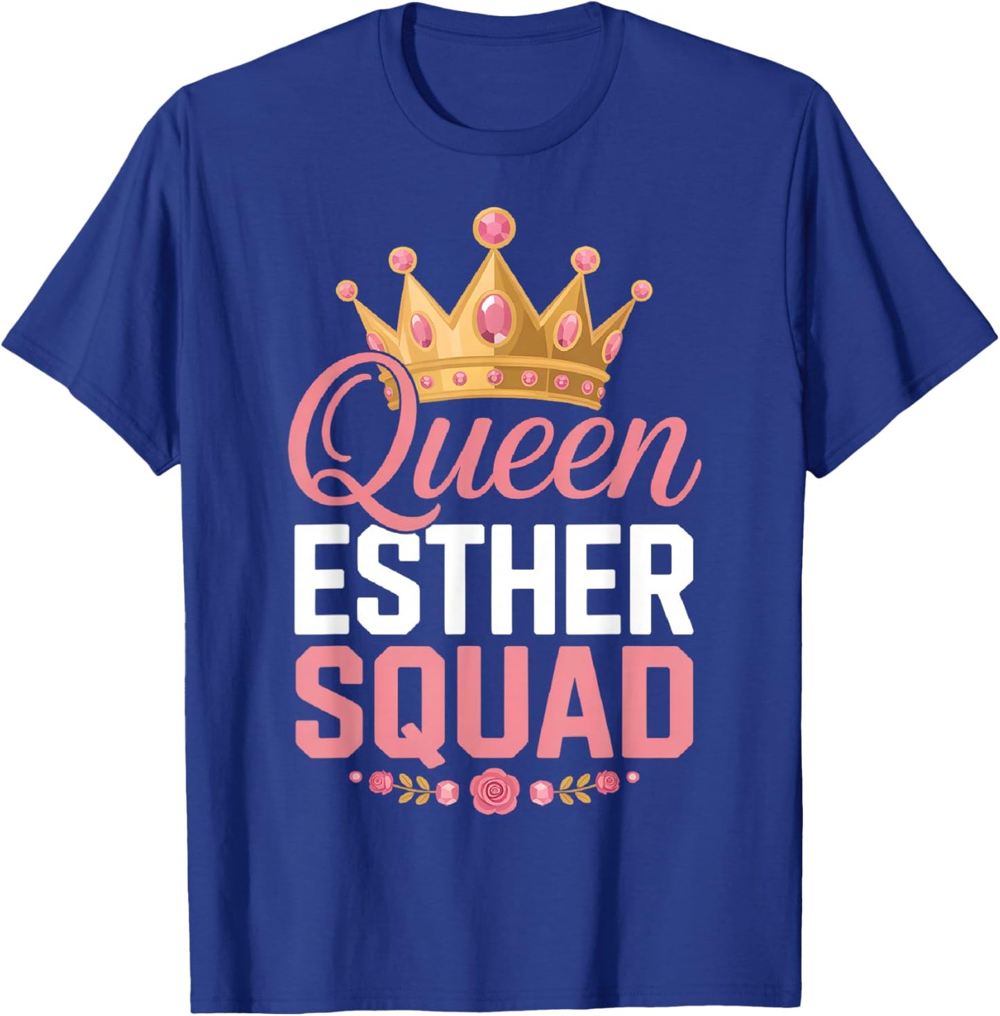 Queen Esther Squad Purim Costume Royal Crown Jewish Holiday T-Shirt - T-Shirt | Royal